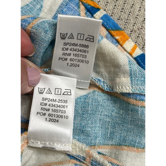 Anthropologie Calligraphie matching linen blend set, size large - Picture 6 of 16